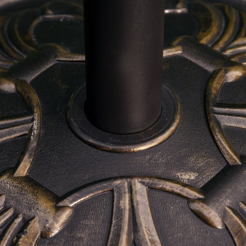 Bronze Round 13kg Garden Parasol Base Weight Stand Ideal for Outdoor Umbrella Stability