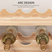 Three Tier Wooden Wine Rack Holds 36 Bottles Natural Finish by HOMCOM