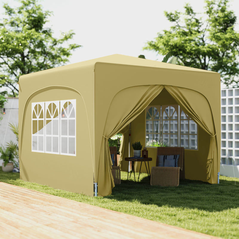 Sand 3 x 3m Pop Up Gazebo Shelter with Accessories by Outsunny