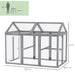 Large Wooden Chicken Run with Combinable Design and Secure Enclosure by PawHut
