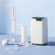 Portable Air Conditioner | 14,000 BTU | WiFi & Voice Control | 4-in-1 | White & Black Homcom