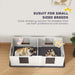 Two Room Whelping Box for Small Dogs with Pad Clear Panels Adjustable Entrance by PawHut