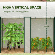 Walk In Garden Greenhouse With Zipped Doors For Plant Protection 200 x 100cm White