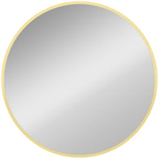 Large Round Mirror For Wall 61cm Gold Modern Decorative Accent For Bedroom Living Room Bathroom
