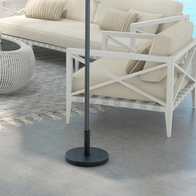 15kg Rattan Effect Parasol Base Heavy Duty Umbrella Stand For Garden Or Patio Use
