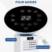 10000 BTU Portable Air Conditioner with Dehumidifier Timer and Remote for Rooms up to 22m²