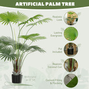 145cm Artificial Palm Tree with Lifelike PEVA Leaves Ideal for Home or Office Decor Green
