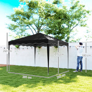 3x3m Black Pop Up Gazebo With Carrying Bag For Outdoor Events by Outsunny