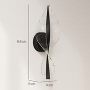 Black Spiral LED Wall Lights 2 Pack with Adjustable Colour Temperature for Indoor Use