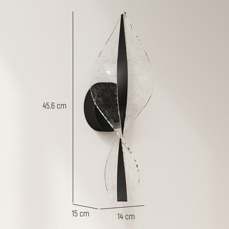 Black Spiral LED Wall Lights 2 Pack with Adjustable Colour Temperature for Indoor Use