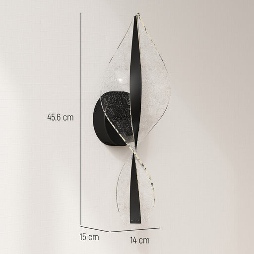 Black Spiral LED Wall Lights 2 Pack with Adjustable Colour Temperature for Indoor Use