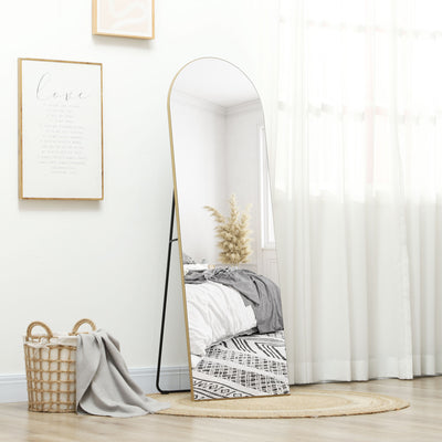 Gold Arched Full Length Mirror 150cm Elegant Home Decor by HOMCOM