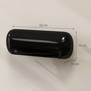 2000W Wall Mounted Ceramic Heater With Fan And Adjustable Thermostat For Home Use, Black