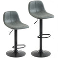 Adjustable Bar Stools Set of 2 for Kitchen Island with Water Resistant Seats Green 