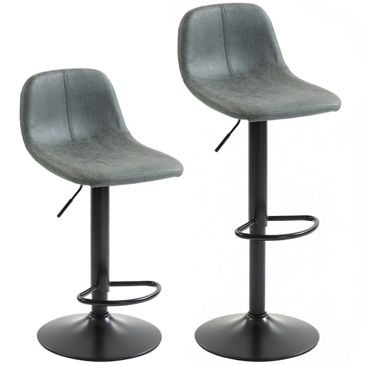 Adjustable Bar Stools Set of 2 for Kitchen Island with Water Resistant Seats Green 