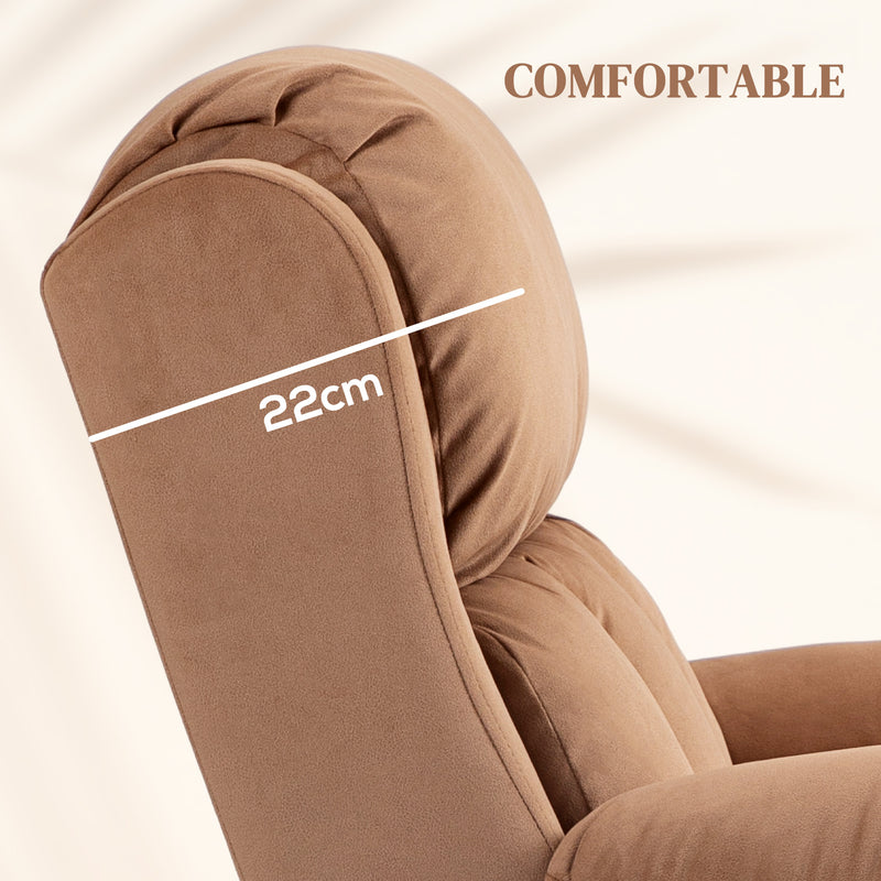 Electric Reclining Lift Chair with Remote and 8 Point Massage Ideal for Elderly Comfort Brown