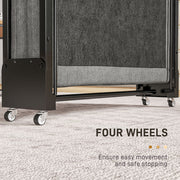 Single Folding Temporary Bed Grey Space-Saving Guest Bed by HOMCOM