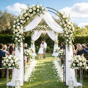 Garden Arch for Patios and Hard Surfaces with Stable Base for Events and Climbing Plants Black Outsunny