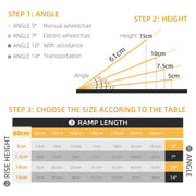 Folding Aluminium Wheelchair Ramp with Carry Handle for Mobility Access Support Silver AOSOM