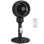 Electric Air Circulator Fan with Remote Control and Timer for Bedroom or Office Black AOSOM