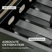 Portable Charcoal BBQ Grill with Folding Legs for Outdoor Cooking by Outsunny