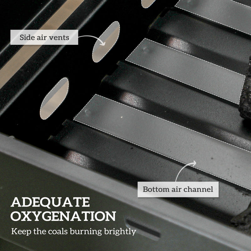 Portable Charcoal BBQ Grill with Folding Legs for Outdoor Cooking by Outsunny