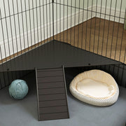 2 in 1 Guinea Pig and Rabbit Cage with Waterproof Floor and Playpen by PawHut