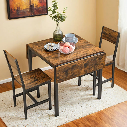 Foldable Drop Leaf Dining Table for Small Spaces Seats 2 to 4 People by Vasagle