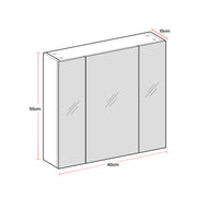 Wall Mounted Bathroom Mirror Cabinet with 3 Doors and Storage Shelves by Vasagle