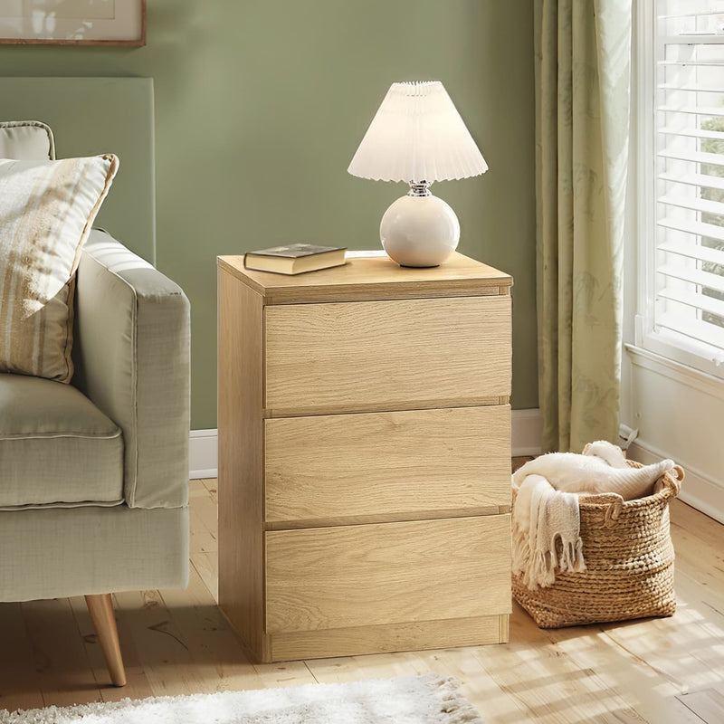 Bedside Table with Charging Station and 3 Drawers for Bedroom or Lounge by Vasagle