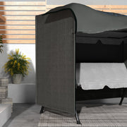 Dark Grey Swing Seat Cover for 3 Seater Garden Hammock Waterproof and UV Resistant