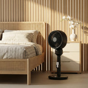 Electric Air Circulator Fan with Remote Control and Timer for Bedroom or Office Black AOSOM