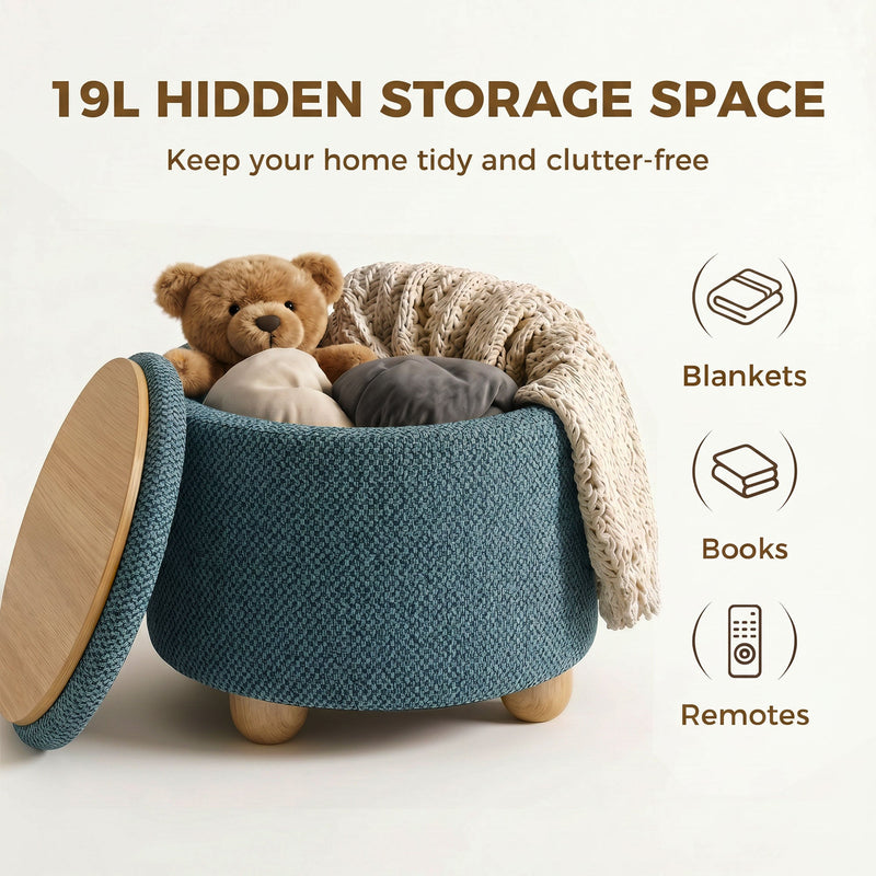 Storage ottoman - Blue
