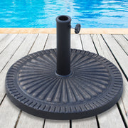 14kg Round Resin Garden Parasol Base Outdoor Umbrella Stand Bronze by Outsunny