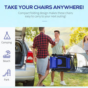 Blue Zero Gravity Outdoor Recliner Chair with Padded Seat, Cup Holder and Headrest by Outsunny