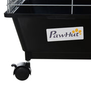 2 Tier Steel Hutch for Small Guinea Pigs with Accessories Ideal for Indoors, Blue and Orange