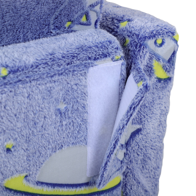 2 in 1 Kids Folding Bed and Armchair with Glow in the Dark Cushion Cover, Blue