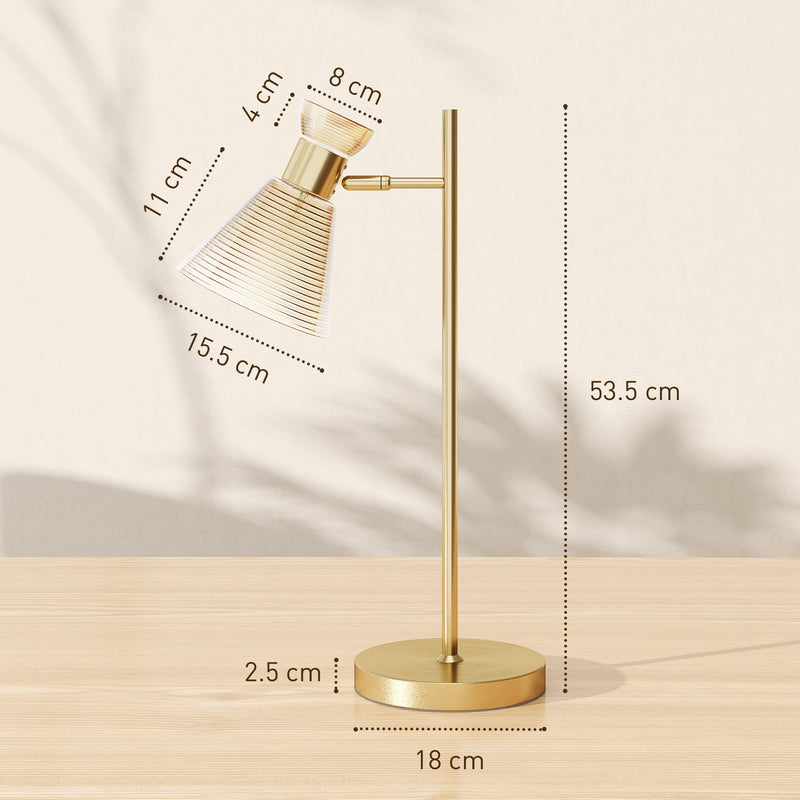 Modern Bedside Table Lamp With Adjustable Flower Head Ideal For Bedrooms And Studies Gold Tone