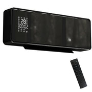 Wall Mounted 2000W Ceramic Electric Heater with Adjustable Thermostat and Fan Black