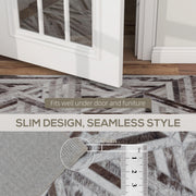 Modern Chenille Area Rug 170 x 120 cm Non Slip and Washable for Living Room Brown