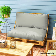Light Grey 2 Seater Pallet Furniture Cushions UPF20+ 20cm Thick Outdoor Seat Pads by Outsunny