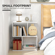 Slim 3 Tier S Shaped Side Table With Storage Shelves Ideal For Small Spaces White