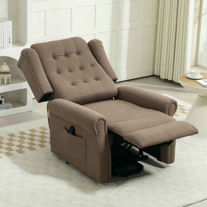 Dark Brown 45 Degree Electric Riser and Recliner Chair for Comfortable Seating by HOMCOM