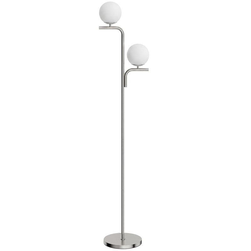 Floor Lamp with Adjustable Light Temperatures and Foot Switch for Living Room or Bedroom