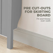 Radiator Cover with Storage Drawer for Hallway Safety and Extra Space Grey Homcom