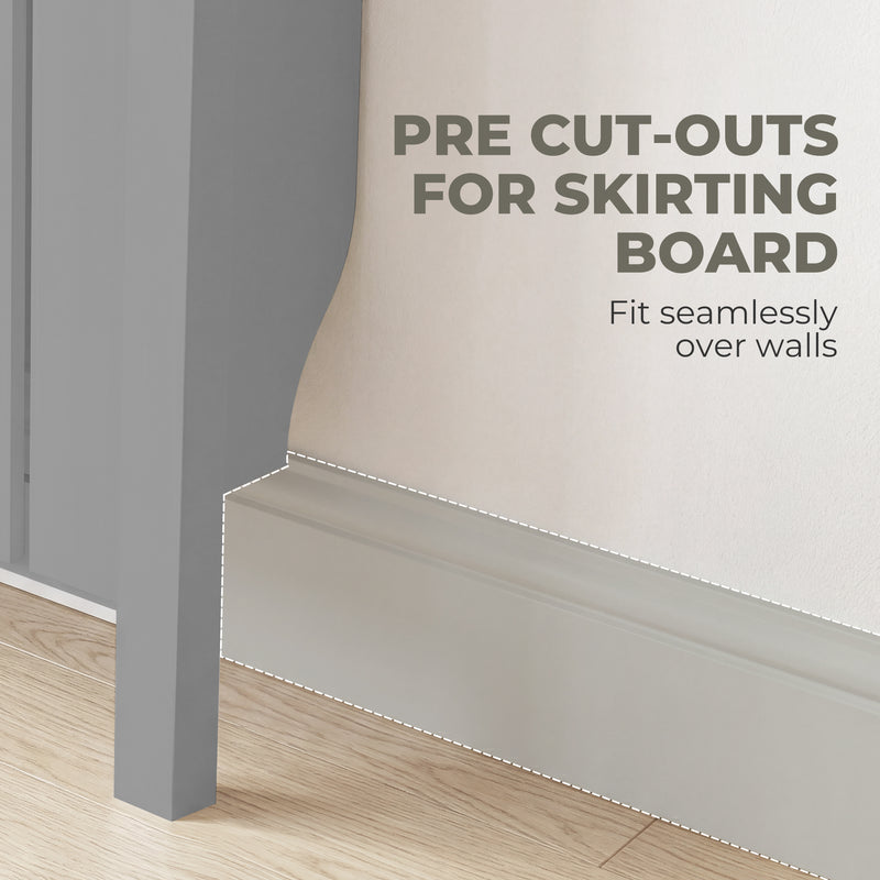 Radiator Cover with Storage Drawer for Hallway Safety and Extra Space Grey Homcom
