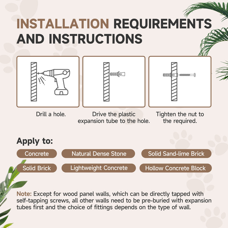 Light Grey 4 Piece Cat Wall Shelves With Steps Ladder and Platforms for Climbing by PawHut