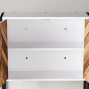 Walnut Wall Mounted Bathroom Cabinet With Adjustable Shelf and Double Doors by HOMCOM