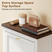 Slim Shoe Storage Cabinet for Narrow Hallways with 3 Flip Drawers and Adjustable Shelves White 60 x 26 x 134 cm Homcom