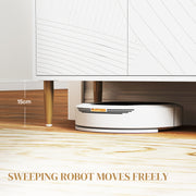 White and Gold Sideboard with Two Cupboards Elegant Storage Unit by HOMCOM